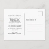 Kute minimalist We hebben het nieuwe adres verplaa Aankondigingskaart (Achterkant)