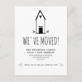 Kute minimalist We hebben het nieuwe adres verplaa Aankondigingskaart (Voorkant)