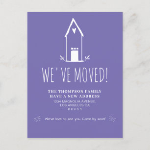 Kute Minimalist We hebben Paarse bewegingen gemaak Aankondigingskaart