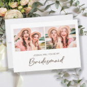 Kute minimalist: word mijn Bridesmaid 2 foto Kaart