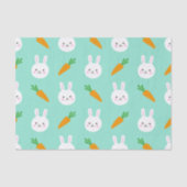 Kute Mint bunnies en wortelrooster Tissuepapier (Voorkant)