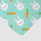 Kute Mint bunnies en wortelrooster Tissuepapier (Detail)