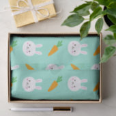 Kute Mint bunnies en wortelrooster Tissuepapier (Geschenk)