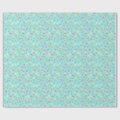 Kute Mint Green Icing met Sprinkles Donut Cadeaupapier (Vlak)