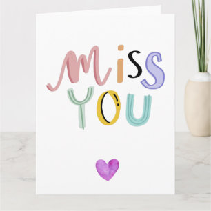 Kute Miss You Card, Wenskaarten, Love Kaart