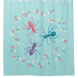 Kute mits in pasteltafels Vector Art Douchegordijn