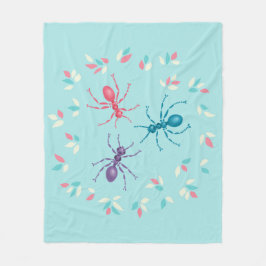 Kute mits in pasteltafels, vectorkunst fleece deken