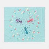 Kute mits in pasteltafels, vectorkunst fleece deken (Voorkant (Horizontaal))