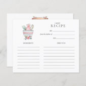 Kute mixing bowl met gereedschap Recipe card (Voorkant / Achterkant)