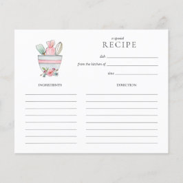 Kute mixing bowl met gereedschap Recipe card