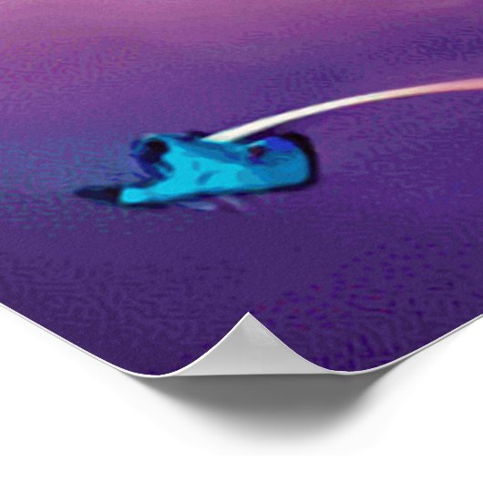 Kute mode butterflies psychedelisch haar poster (Hoek)