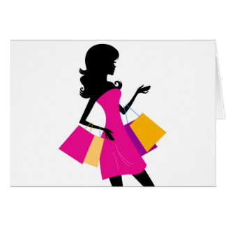 Kute mode girl silhouette/zwart, roze