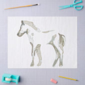 Kute Modern Art Foal Horse Drawing Minimal Nursery Tissuepapier (Craft)
