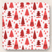 Kute Modern minimalist kerstboombos Bier Onderzetter (Voorkant)