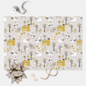 Kute moderne landbouwhuisdieren inpakpapier vel