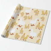 Kute Moeder Duck & Baby Ducking Pattern Cadeaupapier (Uitgerold)