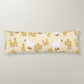 Kute Moeder Duck & Baby Ducking Pattern Lichaamskussen (Achterkant)