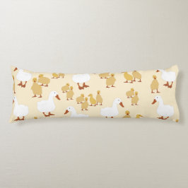 Kute Moeder Duck & Baby Ducking Pattern Lichaamskussen