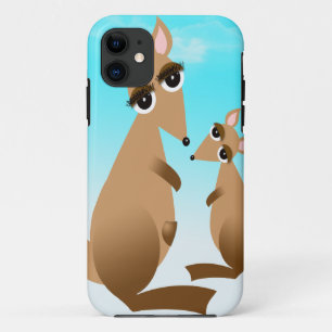 Kute moeder en baby kangaroo Case-Mate iPhone case