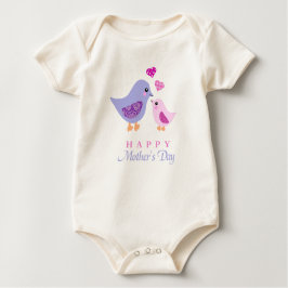 Kute moeder- en kindvogels moederdag