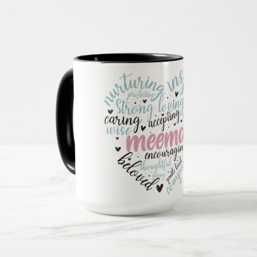 Kute Moederdag/Hart/Meemaw-citaten Mok (Voorkant links)