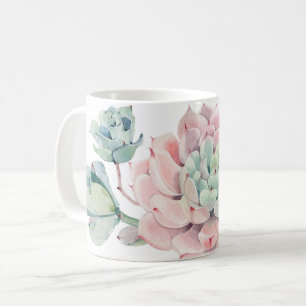 Kute mok met roze groene sachels en naam