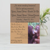 Kute Monkey Business We worden getrouwd Kaart (Staand voorkant)