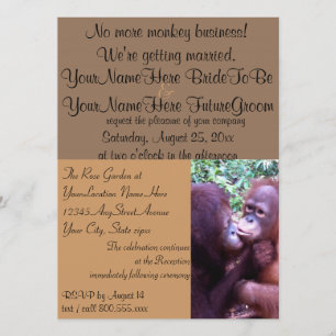 Kute Monkey Business We worden getrouwd Kaart