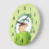 Kute Monkey die van achter op een Struik kijkt Grote Klok (Hoek)