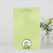 Kute Monkey die van achter op een Struik kijkt Hal Briefpapier (Staand voorkant)