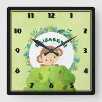 Kute Monkey die van achter op een Struik kijkt