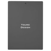 Kute monogrammen bloem grijs en roze klembord (Achterkant)