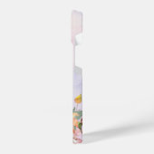 Kute monogrammen mooie florale waterverf roze iPhone hoesje (Linkerkant)