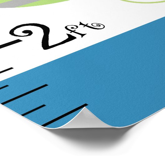 Kute Monsters Growth Chart Keep at 8x44! Poster (Hoek)