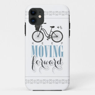 Kute Motivatie Blijf vooruit met fiets Case-Mate iPhone Case