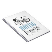 Kute Motivatie Blijf vooruit met fiets Notitieboek (Rechterzijde)