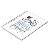 Kute Motivatie Blijf vooruit met fiets Notitieboek (Linkerzijde)