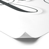 Kute Motivatie Blijf vooruit met fiets Poster (Hoek)