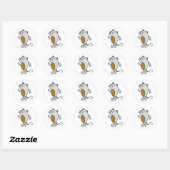 Kute mouse ronde sticker (Vel)