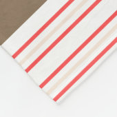 Kute Mouse w Heart op instripes, voeg de naam toe Fleece Deken (Hoek)