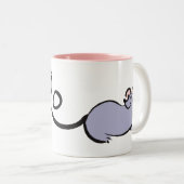 Kute muis Cartoon Lunar Rat Nieuwjaar 2020 2T Mok (Voorkant rechts)