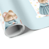 Kute muis First Birthday Wrapping Paper Cadeaupapier (Rol Hoek)