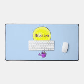 Kute muis in watering kan met ballon cartoon bureaumat (Keyboard & Muis)