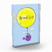 Kute muis in watering kan met ballon cartoon fotoblokken (Links)