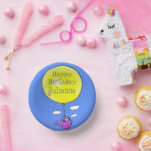 Kute muis in watering kan met ballon cartoon papieren kommen (Feest)