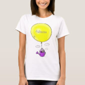 Kute muis in watering kan met ballon cartoon t-shirt (Voorkant)