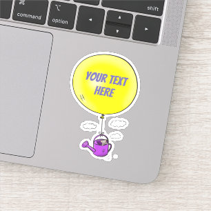 Kute muis met gele ballonafbeelding sticker