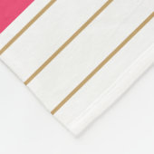 Kute muis met hartballon, voeg naam (roze) toe fleece deken (Hoek)