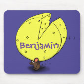 Kute muis met kaasillustratie cartoon muismat (Voorkant)