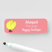 Kute muis met kaasillustratie cartoon naamplaatje (In situ)